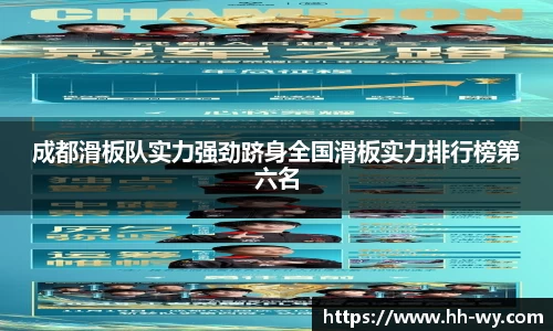 成都滑板队实力强劲跻身全国滑板实力排行榜第六名