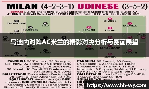 乌迪内对阵AC米兰的精彩对决分析与赛前展望